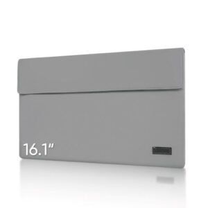 ARZOPA 16.1" Portable Monitor Sleeve Bag, Gray PU Leather Case