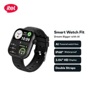 Itel Smart Watch Fit 020 ISW-020, IP68 Waterproof, With 2 Replaceable Straps