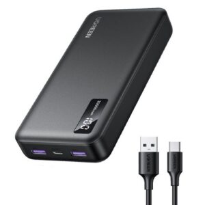 UG-25742, UGREEN 10000mAh 20W Two-way, Fast Charging Power Bank, Black, PB311