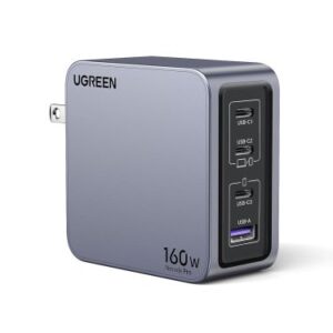 UG-25878, UGREEN Nexode Pro 160W, 4-Port GaN Fast Charger, UK Grey+1.5M 240W Cable, X763