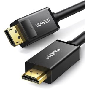 UG-10204, UGREEN DisplayPort Male to HDMI Male, Cable 5m, (Black), DP101