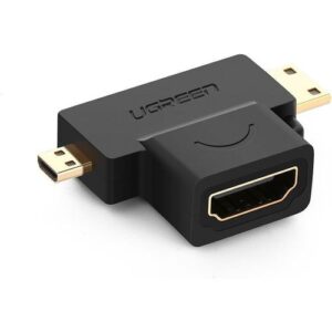 UG-20144, UGREEN Micro HDMI Male + Mini HDMI Male to HDMI Female Adapter, HD129