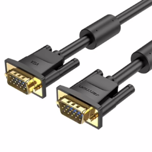VEN-DAEBN, VENTION VGA(3+6) MALE TO MALE CABLE, WITH FERRITE CORES 15M, BLACK