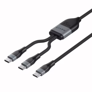 HAVIT CB6325 2-in-1 PD100W, Super Fast Charging C-C Type C Cable